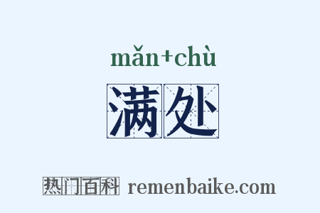 满处是什么意思的图片